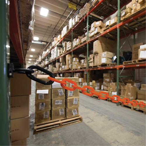 Ensemble de barri&egrave;re &agrave; chaîne magn&eacute;tique pour l'entrep&ocirc;t, Orange Southpoint Industrial Supply