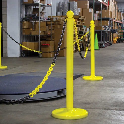 Chaîne de barri&egrave;re en plastique &agrave; deux couleurs, Vert/Blanc Southpoint Industrial Supply