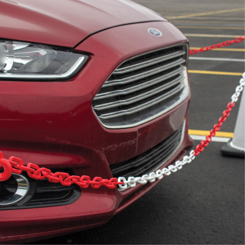 Chaîne de barri&egrave;re en plastique &agrave; deux couleurs, Vert/Blanc Southpoint Industrial Supply