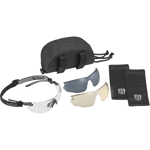 Ensemble de lunettes de s&eacute;curit&eacute; Combat, Lentille Transparent/Fum&eacute;e/Cuivre, Antibu&eacute;e/Anti-&eacute;gratignures, ANSI Z87+ Southpoint Industrial Supply