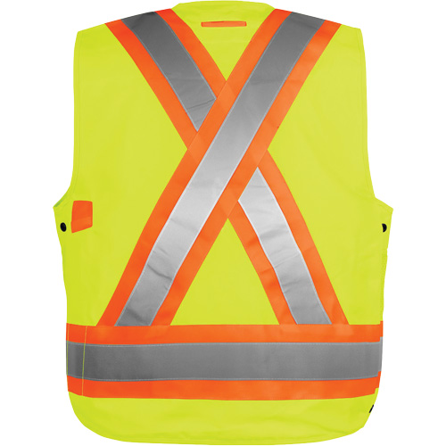 High-Visibility Surveyor's Vest, High Visibility Orange, Small, Polyester Southpoint Industrial Supply