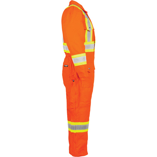 High-Visibility Lined Canvas Overalls, Small, High Visibility Orange Southpoint Industrial Supply