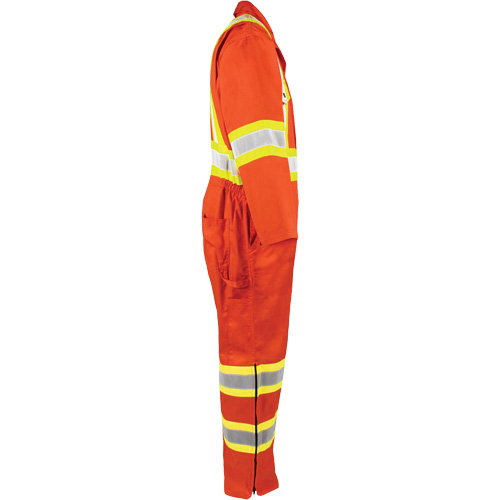 Combinaison non doubl&eacute;e haute visibilit&eacute;, Petit, Orange haute visibilit&eacute; Southpoint Industrial Supply