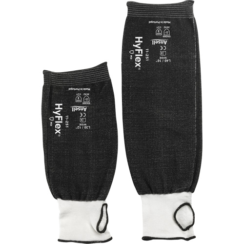 Manchon de protection large HyFlex 11-251, Intercept, 18", ASTM ANSI niveau A3, Noir Southpoint Industrial Supply