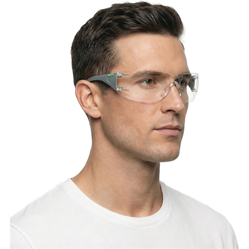 Adapt Lite Grey/Green Safety Glasses, Clear Lens, Anti-Fog/Anti-Scratch, ANSI Z87+/Meets/Exceeds CSA Z94.3 Southpoint Industrial Supply