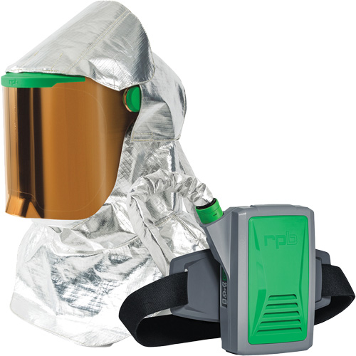 Respirateur &agrave; chaleur radiante Z-Link avec souffleur & montage &agrave; la ceinture, Respirateur &agrave; masque/Capuchon & visi&egrave;re, Pile Lithium-ion Southpoint Industrial Supply