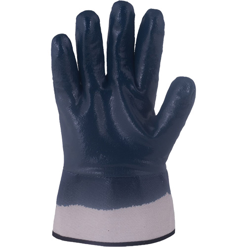 Gants bleu marine avec manchettes renforc&eacute;es &agrave; entoilage coll&eacute; Horizon, T-Grand, R&ecirc;vetement Nitrile, Enveloppe en Jersey/Coton Southpoint Industrial Supply