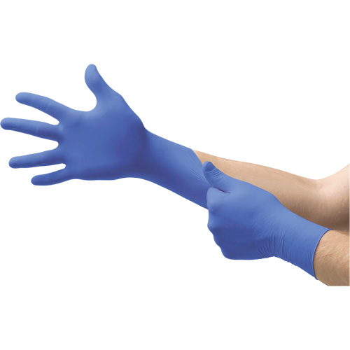 Gants jetables N21 MICROFLEX, 8,5/9/Grand, Nitrile, 4,7 mils/5,5-mil, Sans poudre, Cobalt, Classe 2 Southpoint Industrial Supply