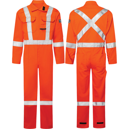 Combinaisons Avenger, 7 oz, Taille 44 grand, Orange haute visibilit&eacute; Southpoint Industrial Supply