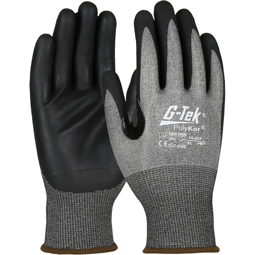Gants r&eacute;sistant &agrave; la coupe G-Tek avec capacit&eacute; pour &eacute;cran tactile, Taille 2T-Grand, Calibre 18, Rev&ecirc;tement Mousse de nitrile, Enveloppe en PolyKor, ASTM ANSI niveau A4/EN 388 niveau D Southpoint Industrial Supply