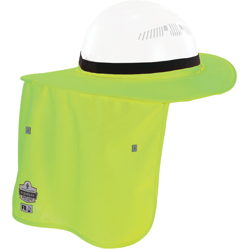 Chill-Its&reg; Lime Green FR Hard Hat Brim with Neck Shade Southpoint Industrial Supply
