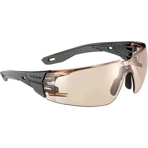 Lunettes de s&eacute;curit&eacute; RUSH+ 2.0 avec monture noire et grise, M/G, Lentille Cuivre, Antibu&eacute;e/Anti-&eacute;gratignures, ANSI Z87+ Southpoint Industrial Supply