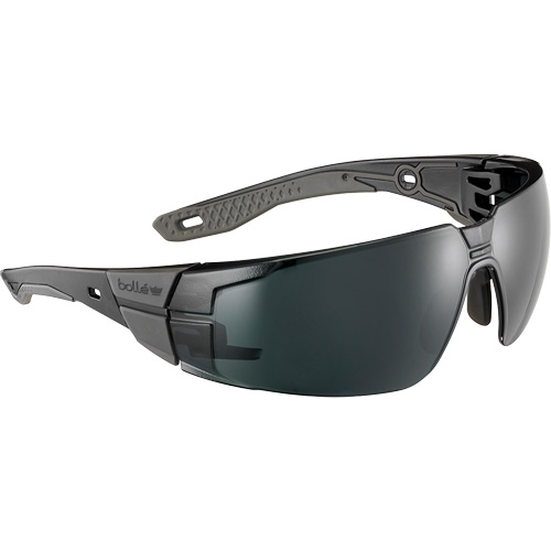 Lunettes de s&eacute;curit&eacute; RUSH+ 2.0 avec monture noire et grise, M/G, Lentille Gris/5,0, Antibu&eacute;e/Anti-&eacute;gratignures, ANSI Z87+ Southpoint Industrial Supply
