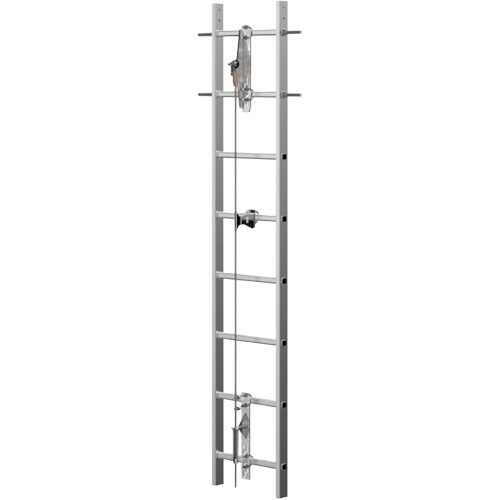 Syst&egrave;me antichute &agrave; c&acirc;ble pour &eacute;chelle verticale VI-Go, Acier galvanis&eacute; Southpoint Industrial Supply
