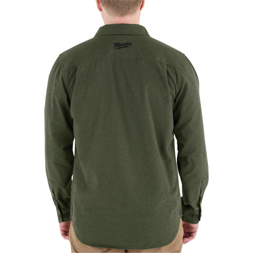 GRIDIRON Flannel Shirt, Men's, Medium, Green Southpoint Industrial Supply