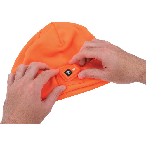 N-Ferno&reg; Winter Skull Cap with LED Rechargeable Light, Fleece Lining, One Size, Orange Southpoint Industrial Supply