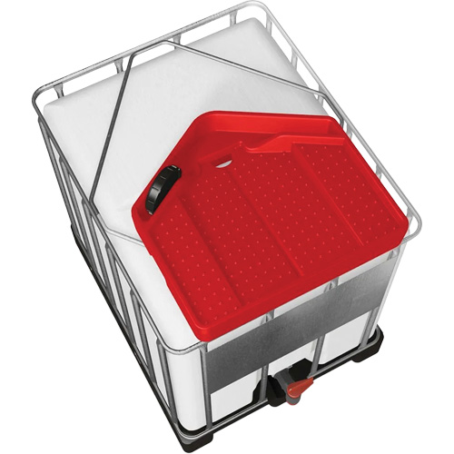 Large 3.9 Gal. Red Chemically-Resistant Polyethylene IBC Funnel Southpoint Industrial Supply