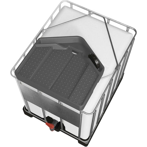 Large 3.9 Gal. Grey Chemically-Resistant Polyethylene IBC Funnel Southpoint Industrial Supply