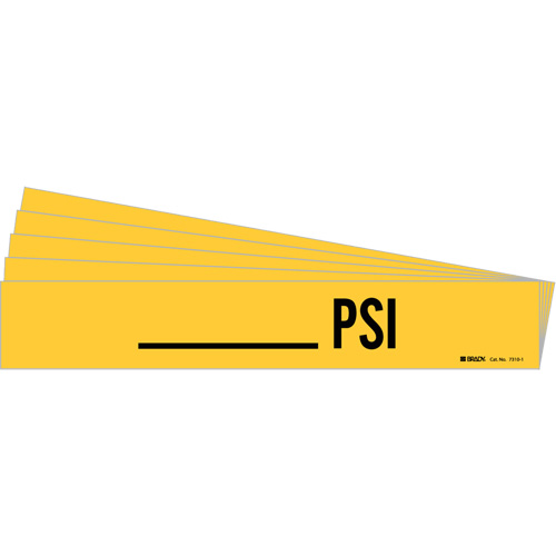 Marqueur de tuyau PSI, Autocollant, 2-1/4" h x 14" la, Noir sur jaune Southpoint Industrial Supply