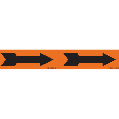 Arrow Pipe Markers, Self-Adhesive, 2-1/4" H x 7" W, Black on Orange Southpoint Industrial Supply