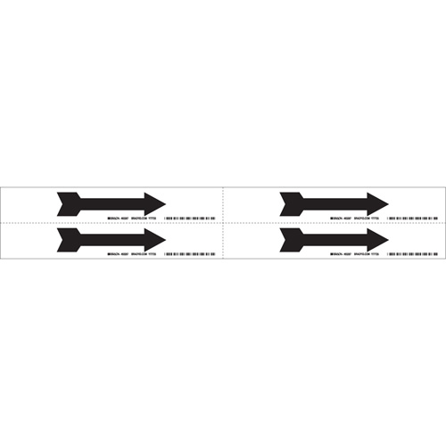 Arrow Pipe Marker, Self-Adhesive, 1-1/8" H x 7" W, Black on White Southpoint Industrial Supply