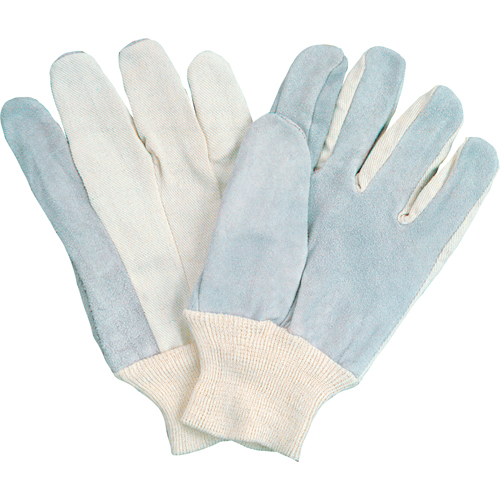 Gants de travail &agrave; index complet d'usage standard, Grand, Paume en Cuir de vache refendu Southpoint Industrial Supply