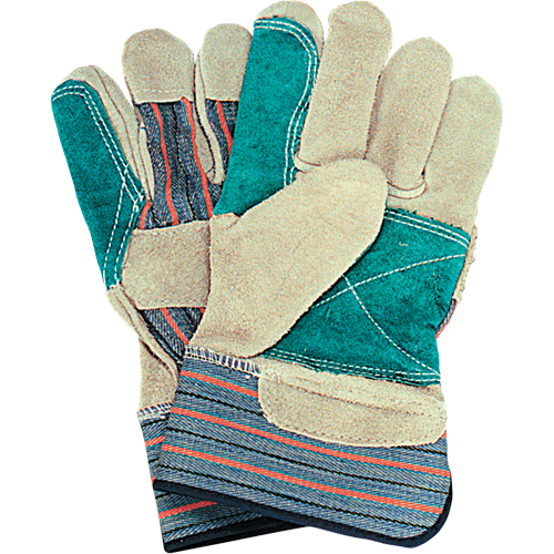 Gants d'ajusteur avec paume double, Grand, Paume en Cuir de vache refendu, Doublure en Coton Southpoint Industrial Supply