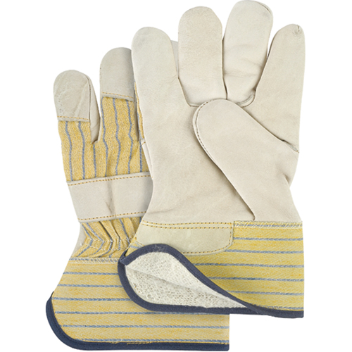 Abrasion-Resistant Winter-Lined Fitters Gloves, Ladies, Grain Cowhide Palm, Cotton Fleece Inner Lining Southpoint Industrial Supply