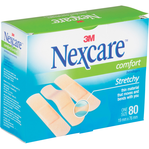 Nexcare Comfort Strips, Rectangular/Square, 3", Fabric, Sterile Southpoint Industrial Supply