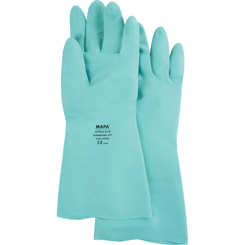 StanSolv&reg; Z-Pattern Grip Gloves, Size Large/9, 13" L, Nitrile, 15-mil Southpoint Industrial Supply