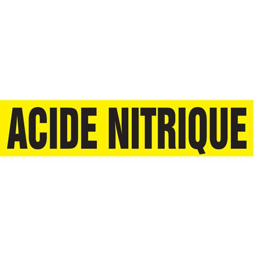 Marqueurs de tuyau "Acide Nitrique", Autocollant, 2-1/2" h x 12" la, Noir sur jaune Southpoint Industrial Supply