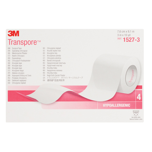 3M Transpore Surgical Tape, Class 1, 30' L x 3" W Southpoint Industrial Supply