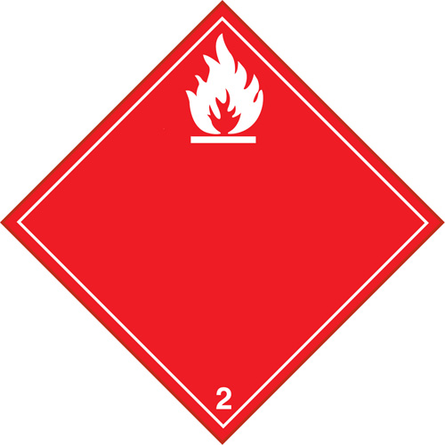 Plaque-&eacute;tiquette TMD pour gaz inflammables, Plastique Southpoint Industrial Supply