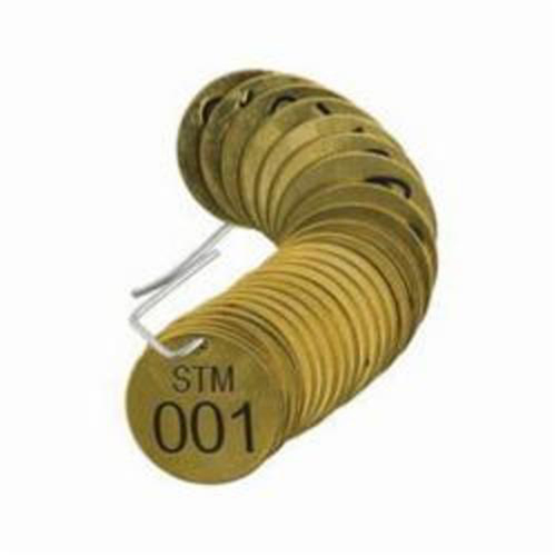 &eacute;tiquettes num&eacute;rot&eacute;es pour vannes STM, # 001-025, Laiton, 1,5" dia. Southpoint Industrial Supply