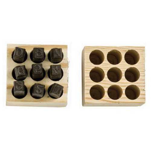 Number Steel Stamp Punch Set, # 4/6/3/2/1/8/9/7/5, 1/4" Southpoint Industrial Supply