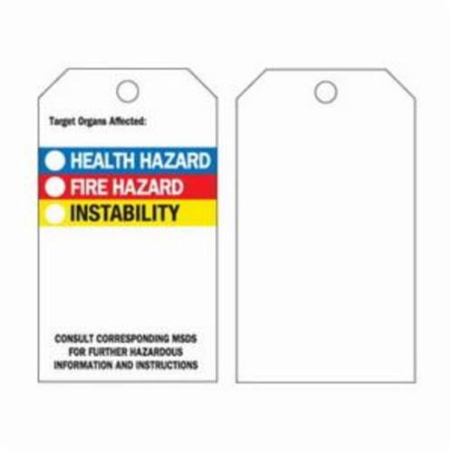 Self-Laminating Right-To-Know Tags, Polyester, 3" W x 5-3/4" H, English Southpoint Industrial Supply
