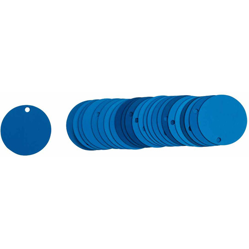 Blank Round Valve Tags, Aluminum, 2" dia Southpoint Industrial Supply