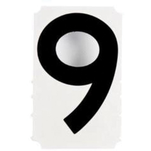 Quick-Align&reg; Individual Gothic Number and Letter Labels, 9, 4" H, Black Southpoint Industrial Supply