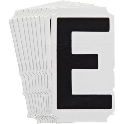 Quick-Align&reg; Individual Gothic Number and Letter Labels, E, 4" H, Black Southpoint Industrial Supply