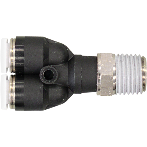 Topfit Male Threaded Y-Connector Fitting, 3/8" Dia, Polymer Southpoint Industrial Supply