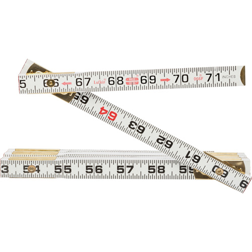 Red End&reg; Flat Reading Rule, 6' L, Wood Southpoint Industrial Supply