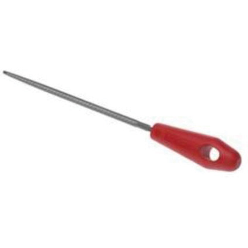 File with Red Handle, 8" L, Round, Bastard Cut Southpoint Industrial Supply
