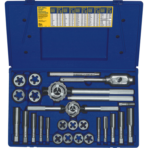 Hanson&reg; Fractional Tap & Hex Die Set, 25 Pieces Southpoint Industrial Supply