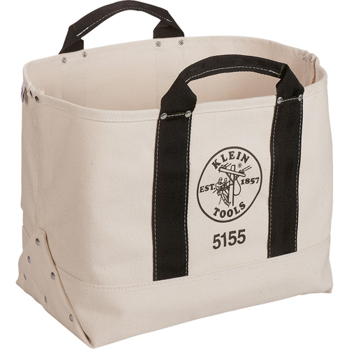 Sac &agrave; outils robuste de 17", Toile, 1 pochettes, Beige/Noir Southpoint Industrial Supply