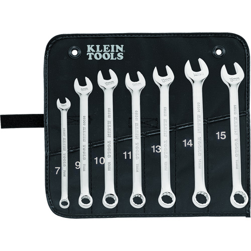 Wrench Set with Pouch, Combination, 7 Pieces, Metric Southpoint Industrial Supply