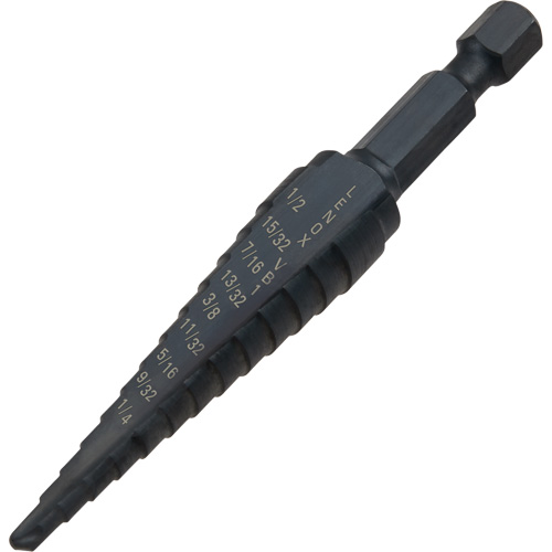 Foret &eacute;tag&eacute; no 1, 1/8" - 1/2", Incr&eacute;ments de 1-3/2", Acier rapide Southpoint Industrial Supply