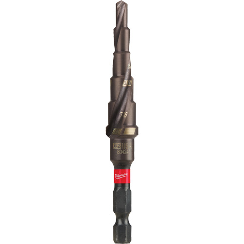 #2 Shockwave Impact Duty Step Drill Bit, 3/16" - 1/2" , 1/16" Increments, Titanium Southpoint Industrial Supply