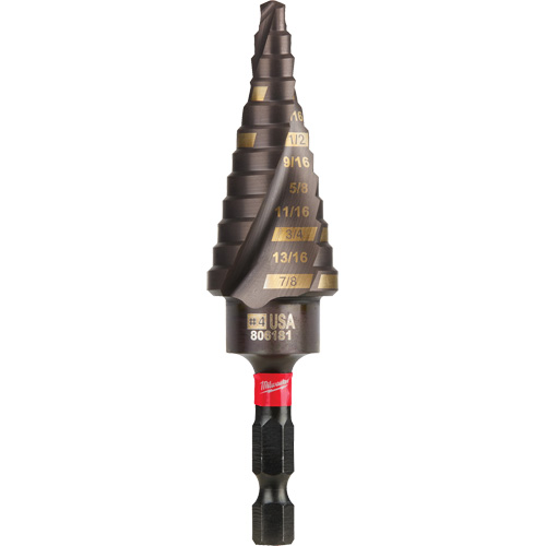 Foret &eacute;tag&eacute; #4 Shockwave Impact Duty, 3/16" - 7/8", Incr&eacute;ments de 1/16", Titane Southpoint Industrial Supply
