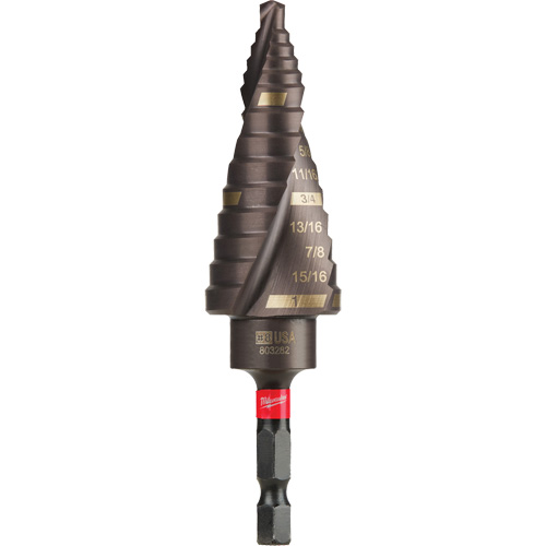 Foret &eacute;tag&eacute; #8 Shockwave Impact Duty, 1/2" - 1", Incr&eacute;ments de 1/16", Titane Southpoint Industrial Supply