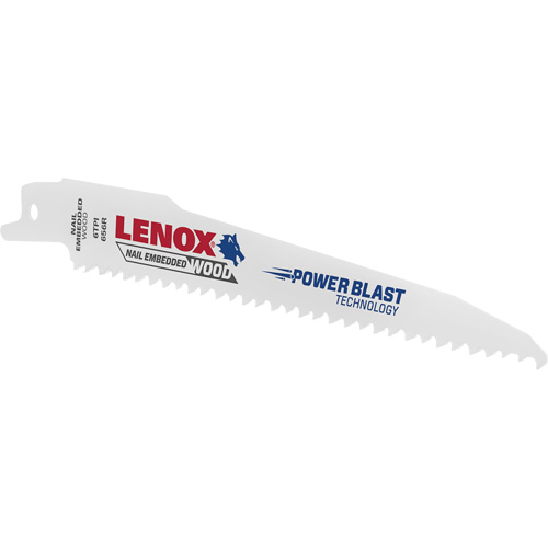 Lame de scie alternative pour le bois, Bim&eacute;tal, 6 Dents par pouce, 6" lo x 3/4" la Southpoint Industrial Supply